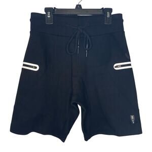 ASRV Sweat Shorts Technical Sportswear Black Mens Size Small Athletic Workout